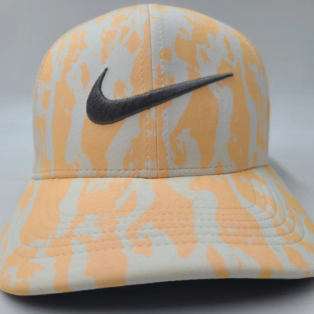 Nike Hat Strapback Orange White Marble Camo Golf Classic99 Dri-Fit Aerobill‎ Men